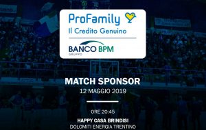 ‘ProFamily’ match sponsor di Brindisi-Trento