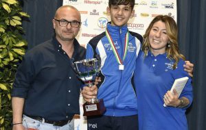 Raffaele Colaci sul podio del Gran Premio Giovanissimi di Scherma a Riccione