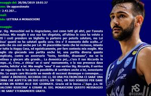 Una lettera a Moraschini sul Tabellone del Basket commuove il web: “mia moglie lotta contro un avversario disumano ma la tua presenza le dà felicità”. L’atleta risponde: “ho i brividi”