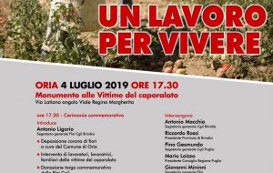 Giovedì 4 ad Oria Maurizio Landini partecipa ad una iniziativa contro sfruttamento e caporalto