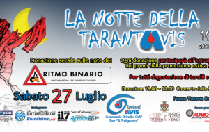 Sabato 27 serata TarantAvis in Piazza Vittoria: donazioni, degustazione e musica