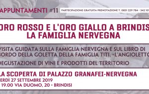 Venerdì 27 a Palazzo Granafei-Nervegna visita sulla famiglia Nervegna