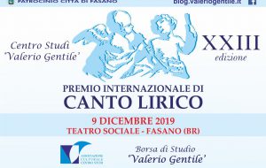 XXIII Premio Internazionale di Canto Lirico Borsa di Studio “Valerio Gentile”: ecco il bando
