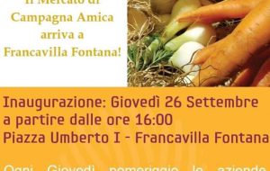 Da giovedì 26 il mercato di “Campagna Amica” in piazza Umberto I a Francavilla