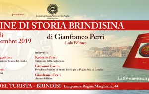 Martedì 24 alla Casa del Turista si presenta il volume “Pagine di Storia Brindisina” di Gianfranco Perri