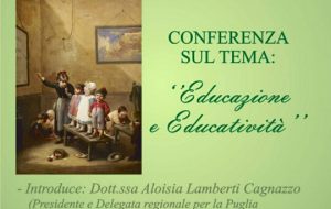 Educazione e Educatività: se ne parla martedì 8 all’Hotel Virgilio di Brindisi
