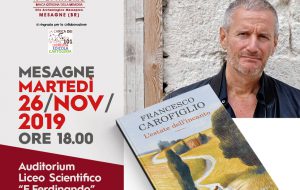 Martedì 26 Francesco Carofiglio presenta a Mesagne “L’estate dell’incanto”