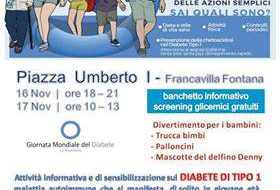 Giornata Mondiale del Diabete: weekend di sensibilizzazione in Piazza Umberto I