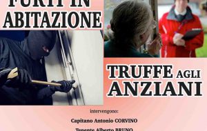 Furti in abitazione e truffe agli anziani: domani iniziativa nell’Auditorium del Castello di Mesagne