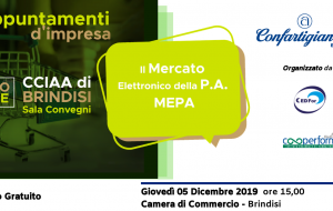 MEPA: un’opportunità per le piccole imprese sul mercato elettronico della P.A.: Confartigianato Brindisi organizza un convegno in Camera di Commercio