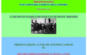 Giorno della Memoria: mercoledì 29 iniziativa nella sede SPI CGIL di Brindisi