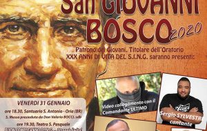 Festa ad Oria per San Giovanni Bosco: aggregazione e riflessione per l’intera provincia.
