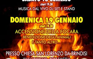 Sabato e domenica “Sera della focara” al Quartiere Sant’Elia