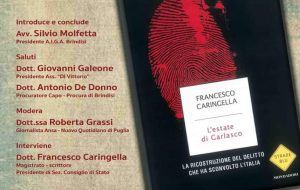 Aiga: Francesco Caringella presenta a Mesagne il libro “L’estate di Garlasco”