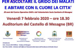 Giornata Mondiale del Malato: il 7 febbraio convegno a Mesagne