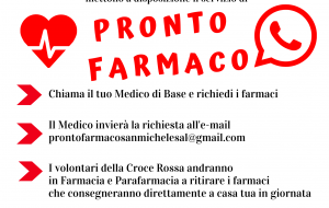 Coronavirus: attivo a San Michele il servizio “Pronto Farmaco” in collaborazione con la Croce Rossa ed i Medici di Famiglia