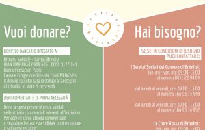 Brindisi Solidale: due ulteriori numeri di telefono per rispondere alle tante richieste