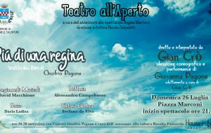 San Michele: domenica 26 “Più di una regina” chiude la rassegna “Teatro all’aperto”