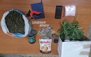 Operazione antidroga dei Carabinieri di Oria: sequestrati 770 grammi di marijuana