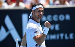 Fabio Fognini si allena al CT Brindisi