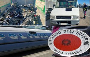 In viaggio con due motori di auto e varie parti meccaniche: bloccato dalla PolStrada di Brindisi