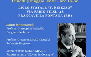 Moro Vive: Lunedì 3 maggio incontro con gli studenti del Liceo “F. Ribezzo” di Francavilla Fontana