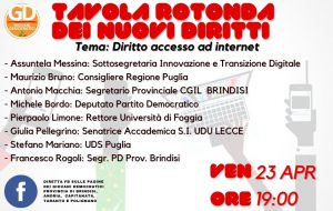 GD Provincia di Brindisi: la Sottosegretaria Messina alla tavola rotonda su “Diritto accesso ad internet”