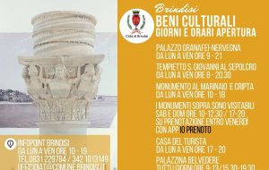 Riaprono i beni culturali della città di Brindisi