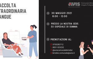 Avis: domenica 30 donazione di sangue presso l’ex Ospedale Di Summa