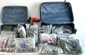 Beccati con 20 Kg. di stupefacenti alla fermata dell’autobus: arrestati due uomini