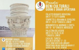 Comune di Brindisi: gli orari di apertura dei beni culturali