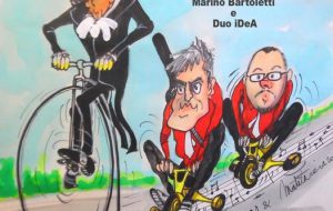 Marino Bartoletti ed il Duo Idea portano in scena uno spettacolo sul ciclismo nel Parco di Santa Maria d’Agnano