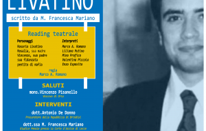 Sabato 7 il reading teatrale “Il giudice Rosario Livatino” nel Santuario di San Cosimo alla Macchia in Oria
