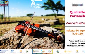 “Appia in Tabula” termina con il violoncello di Giulia Mazza ed il concerto all’alba del Quintetto Parvaneh