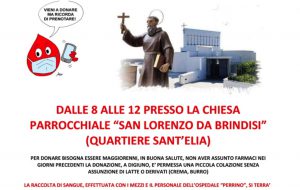 Emergenza sangue: domenica 26 donazione alla parrocchia San Lorenzo da Brindisi