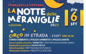 Il 6 settembre a Francavilla Fontana torna la Notte delle Meraviglie