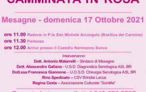 Race for the cure: domani a Mesagne la “Camminata in rosa” per la lotta ai tumori del seno