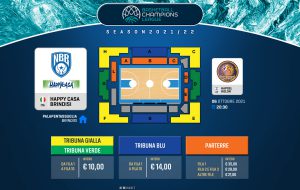 Basketball Champions League 21/22: in vendita i biglietti per l’esordio contro Holon