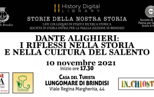 Dante Alighieri: i riflessi nella storia e nella cultura del Salento. Se ne parla alle 17.30 presso l’HDL di Brindisi