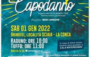 Tuffo di Capodanno 2022, dopo un anno di stop a Brindisi si riparte con la XII Edizione. Raccolta fondi per “Tourette Italia”