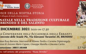 Brindisi e le Antiche Strade: Tutto esaurito per l’evento “Il Natale nella tradizione culturale di Brindisi e del Salento”