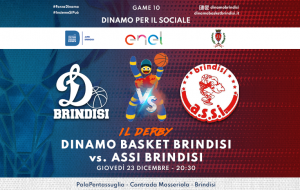 Stasera al “PalaPentassuglia” il derby tra Limongelli e Assi e l’evento benefico “Dinamo per il sociale” con Enel e AIPD