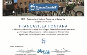 Francavilla Fontana si conferma Comune ciclabile