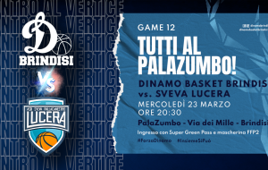 Tutti al PalaZumbo! Stasera il big match tra Limongelli Dinamo Brindisi e Lucera
