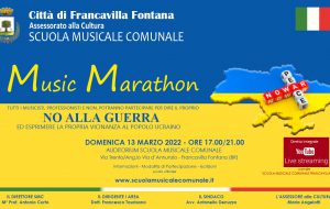 Music Marathon a Francavilla: Domenica 13 artisti sul palco per dire no alla guerra
