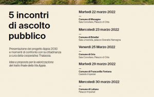 Progetto Appia 2030: cinque comuni insieme per una strategia di valorizzazione