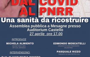 Dal Covid al PNRR, una sanità da ricostruire: se ne parla al Castello di Mesagne