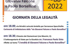 23 Maggio, Giornata della legalità: due appuntamenti a San Vito dei Normanni