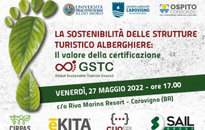 Il 27 maggio a Carovigno convegno su sostenibilità ambientale delle strutture turistico alberghiere