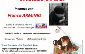 Domani il poeta Franco Arminio a Mesagne per “Il Maggio dei libri”